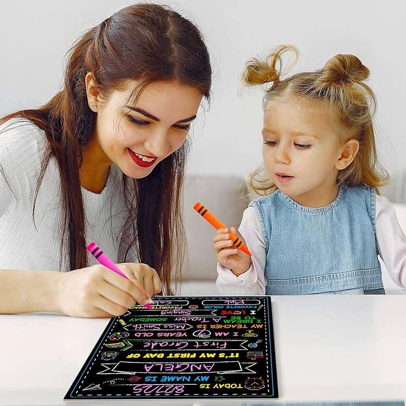 Melisheer First & Last Day of School Chalkboard, Personalized Paper Back to School Supplies, 14 X 11 in Erasable Double Sized First Day of School Board for Kids Son Daughter - Image 8