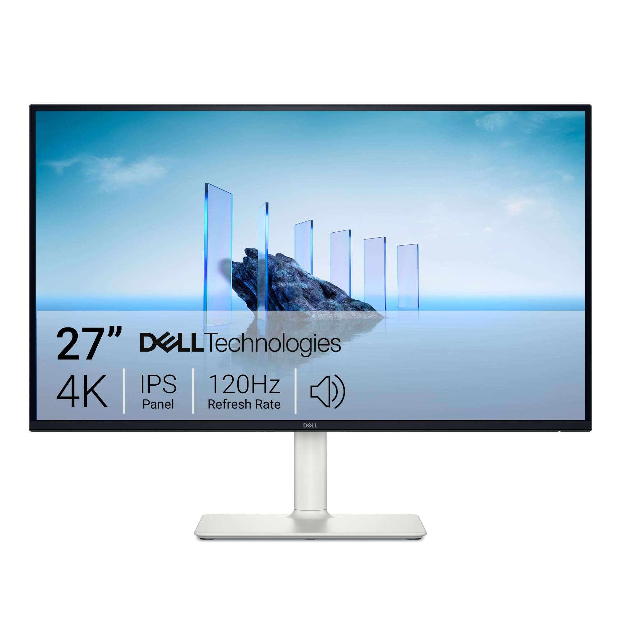 Dell 27 Plus 4K Monitor - S2725QS - 27-inch 4K (3840 x 2160) 120Hz 16:9 Display, IPS Panel, AMD FreeSync Premium, sRGB 99%, Integrated Speakers, 1500:1 Contrast Ratio, Comfortview - Ash White - Image 1