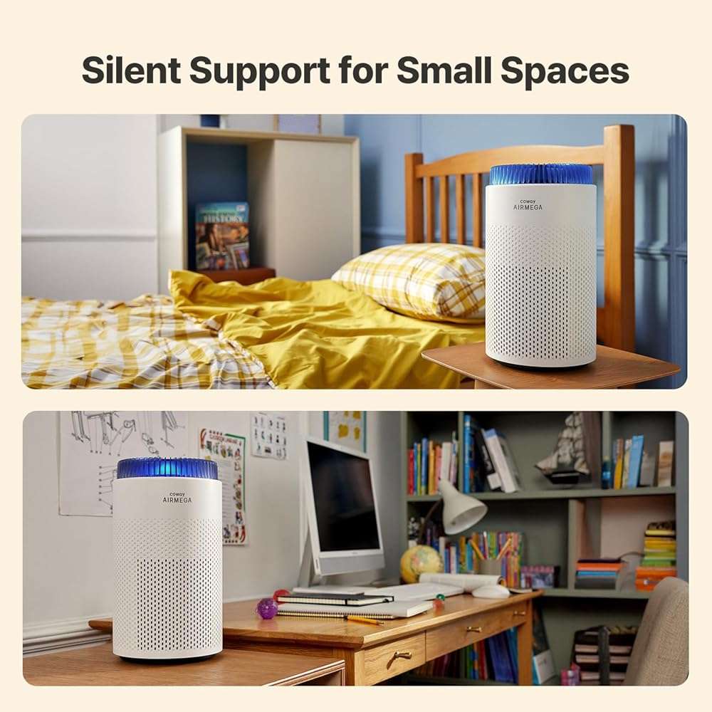 COWAY Air Purifier for Bedroom up to 500 ft², HEPA and Deodorization Filter for Smoke, Allergies, Pet Dander, AQI Monitor, Auto Mode, Filter Indicator, Night Light, 2yr Warranty, Airmega 50 White - Image 7