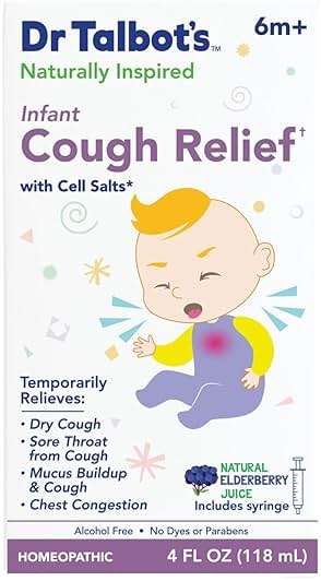 Dr. Talbot's Infant Cough Relief with Cell Salts - 4 fl oz - Naturally Inspired Kids Cough Medicine - Elderberry Juice Flavor - Includes Syringe - Image 3