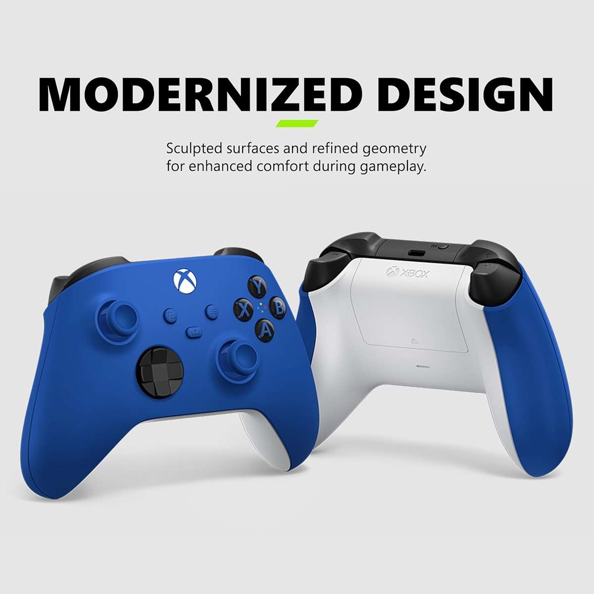 XBOX Wireless Gaming Controller | Shock Blue | Console, PC, & Cloud Devices | Textured Grip | Wireless, Bluetooth, USB-C Connectivity - Image 3