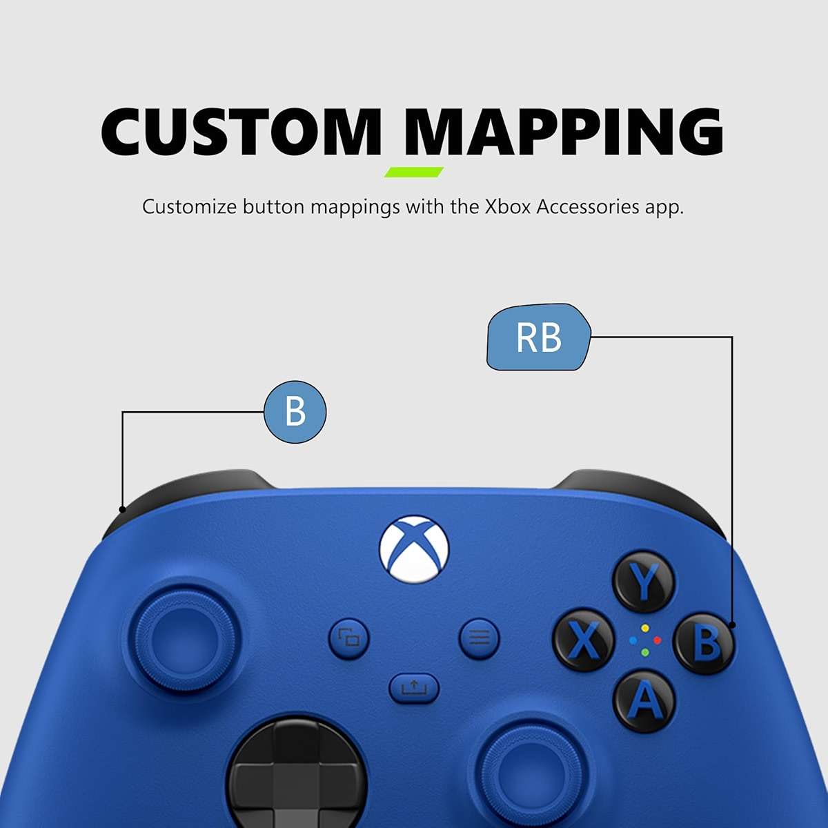 XBOX Wireless Gaming Controller | Shock Blue | Console, PC, & Cloud Devices | Textured Grip | Wireless, Bluetooth, USB-C Connectivity - Image 9