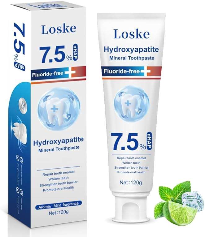 Hydroxyapatite Toothpaste for Stronger Teeth, Natural Remineralization Formula, Fluoride Free Whitening and Enamel Protection for Sensitive Teeth (1) - Image 1