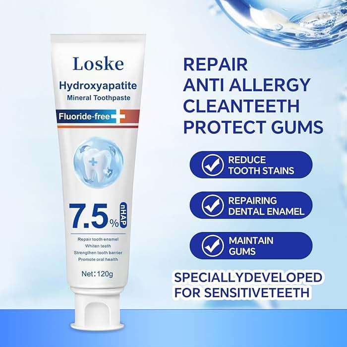 Hydroxyapatite Toothpaste for Stronger Teeth, Natural Remineralization Formula, Fluoride Free Whitening and Enamel Protection for Sensitive Teeth (1) - Image 2