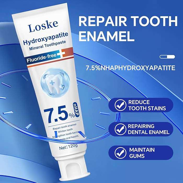 Hydroxyapatite Toothpaste for Stronger Teeth, Natural Remineralization Formula, Fluoride Free Whitening and Enamel Protection for Sensitive Teeth (1) - Image 3