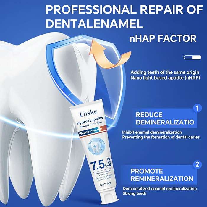 Hydroxyapatite Toothpaste for Stronger Teeth, Natural Remineralization Formula, Fluoride Free Whitening and Enamel Protection for Sensitive Teeth (1) - Image 4