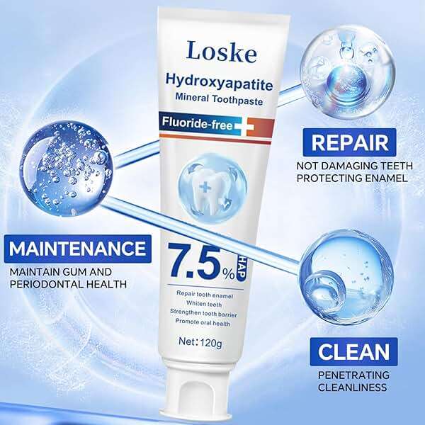 Hydroxyapatite Toothpaste for Stronger Teeth, Natural Remineralization Formula, Fluoride Free Whitening and Enamel Protection for Sensitive Teeth (1) - Image 5