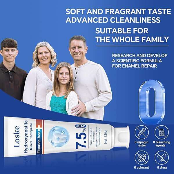 Hydroxyapatite Toothpaste for Stronger Teeth, Natural Remineralization Formula, Fluoride Free Whitening and Enamel Protection for Sensitive Teeth (1) - Image 6