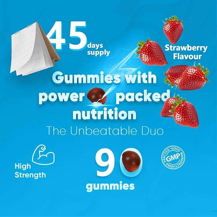 Suiyilary Ashwagandha Gummies 2000mg, Ashwagandha High Strength Root Extract Supplement with Vitamin B12 for Men Women, Strawberry Flavour 45 Days Supply 90 Gummies - Image 4