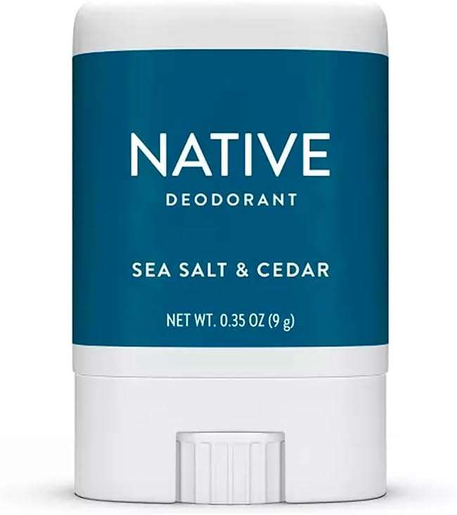 Native Deodorant Mini - For Men & Women - Sea Salt & Cedar - Trial Size - 0.35 Oz - Pack Of 02 - Image 2