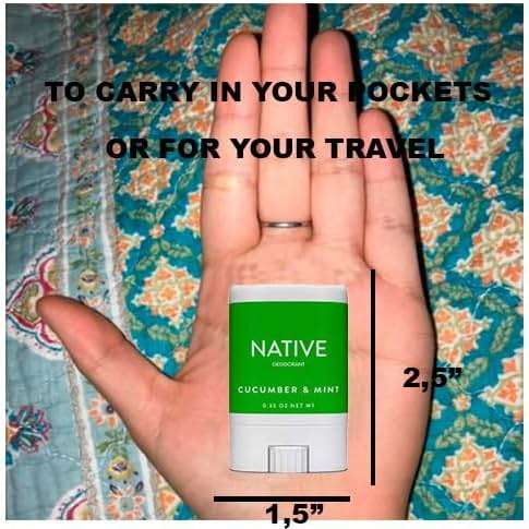 Native Deodorant Mini - For Men & Women - Sea Salt & Cedar - Trial Size - 0.35 Oz - Pack Of 02 - Image 7