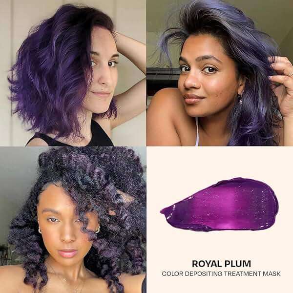 Overtone Daily Color Depositing Conditioner - 4.5oz Temporary Coloring Conditioner with Shea Butter & Coconut Oil - Refresh Color & Prevent Fading- Vegan & Cruelty-Free, Purple for Brown is Royal Plum - Image 8