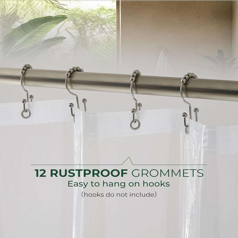 HARBOREST Clear Shower Curtain Liner with Side Suction Cups, Premium PEVA Plastic Shower Liner with 3 Magnets, Waterproof Bathroom Curtain, 72 x 72, Heavy Duty Clear - Image 3