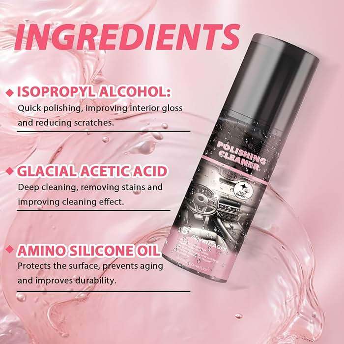 Car Interior Cleaner,Vehicle Interior Polish,Interiors Detailer Spray,Total Cars Interior Cleaner Rejuvenation,Decontamination,Interior All Purpose Car Cleaner (2PCS*100ml) - Image 3