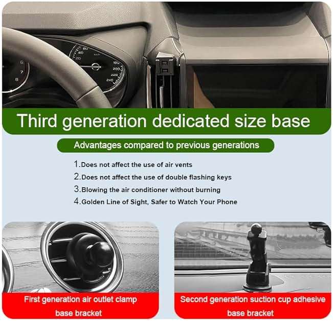MikeHam Car Phone Holder for Subaru Forester Auto Accessories [Only for 2019-2024 Forester] [Auto Lock Hands Free Cell Phone Mount Car fits for iPhone & All Smartphones] - Image 2