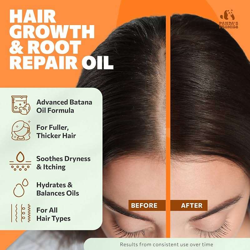 Panda's Promise Pure Batana Oil from Honduras Vegan & Cold-Pressed Blend with Rosemary & Castor Hydrating Hair Oil for Smooth, Soft and Shiny Hair For Men & Women 60 Day Supply - Image 2