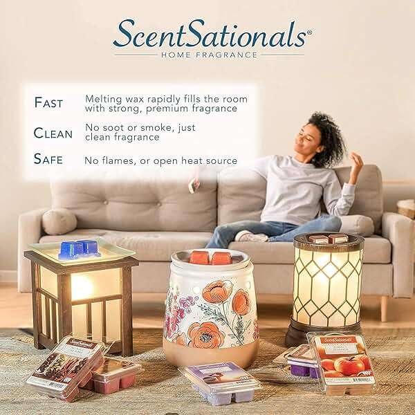 ScentSationals Wax Melts Down to Earth 4pk – Long Lasting Wax Cubes with Strong Scent for Warmers, Includes Cedar & Lavender, Honeysuckle Nectar, Berry Blossom Breeze & Ripe Cherries – 10oz (24-Cubes) - Image 7