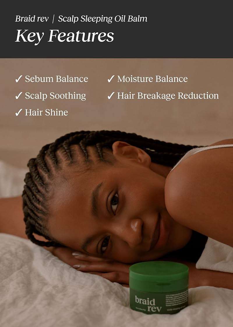 Bephor Braid Rev Scalp Sleeping Oil Balm, Korean Scalp Treatment, Balm-to-Oil Formula, Nourishing for Dry Scalp with Coconut & Shea Butter, Reduces Excess Sebum & Strengthens Hair Roots, 2.65 oz - Image 2