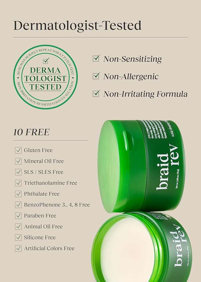 Bephor Braid Rev Scalp Sleeping Oil Balm, Korean Scalp Treatment, Balm-to-Oil Formula, Nourishing for Dry Scalp with Coconut & Shea Butter, Reduces Excess Sebum & Strengthens Hair Roots, 2.65 oz - Image 7
