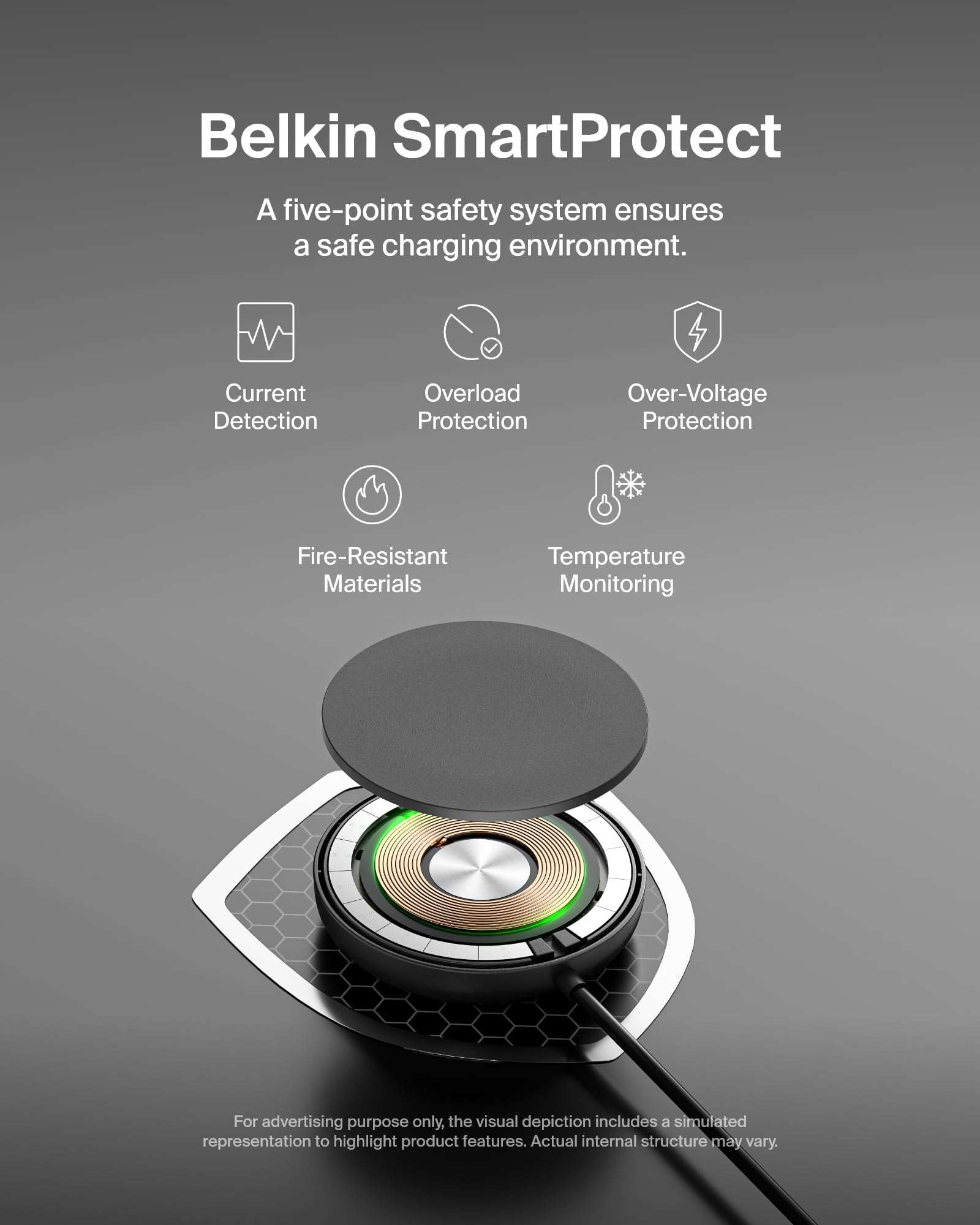 Belkin Magnetic Wireless Charging Pad Qi2 15W w/Kickstand - MagSafe-Compatible Qi2-Certified Wireless Charger for iPhone 17 Series, Samsung Galaxy S25 Series, AirPods (No PSU) - Black - Image 6