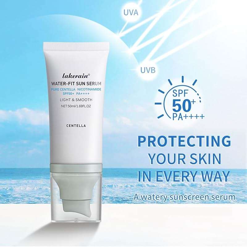 Centella Sunscreen SPF 50, Face Sun Screen Long-Lasting Protection, Cen-tella Madagascar Sunscreen, NO White Cast - Dry Oily Skincare,Moisturizing Non-Sticky Centella Water-Fit Sun Serum for All Skin - Image 2