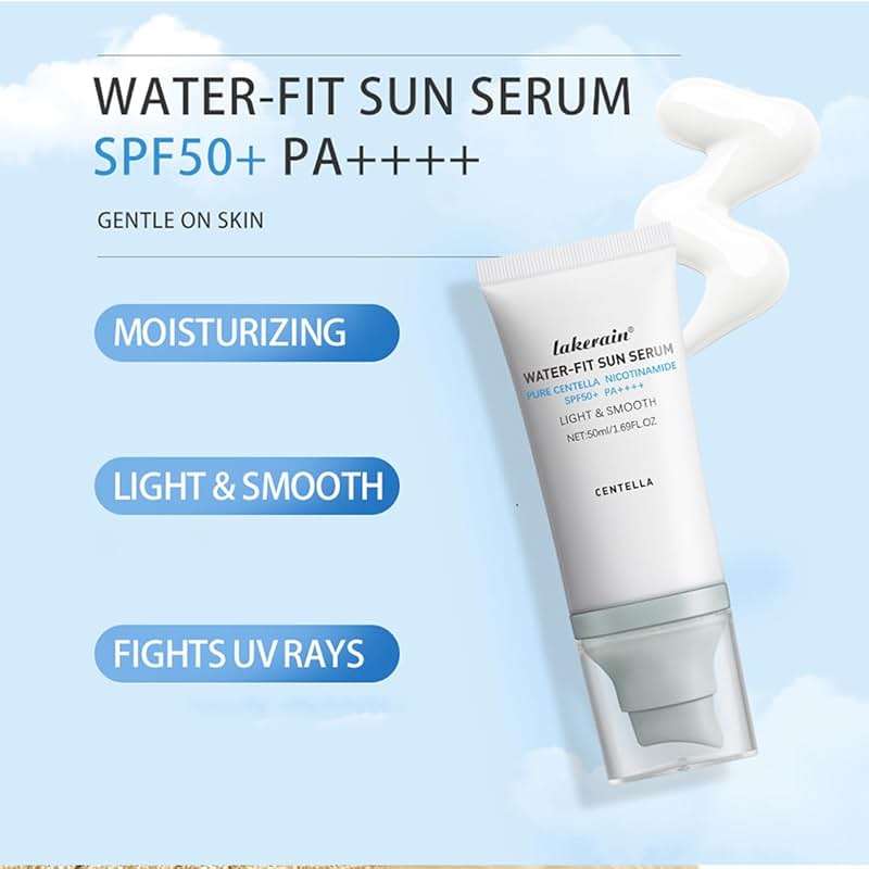 Centella Sunscreen SPF 50, Face Sun Screen Long-Lasting Protection, Cen-tella Madagascar Sunscreen, NO White Cast - Dry Oily Skincare,Moisturizing Non-Sticky Centella Water-Fit Sun Serum for All Skin - Image 3