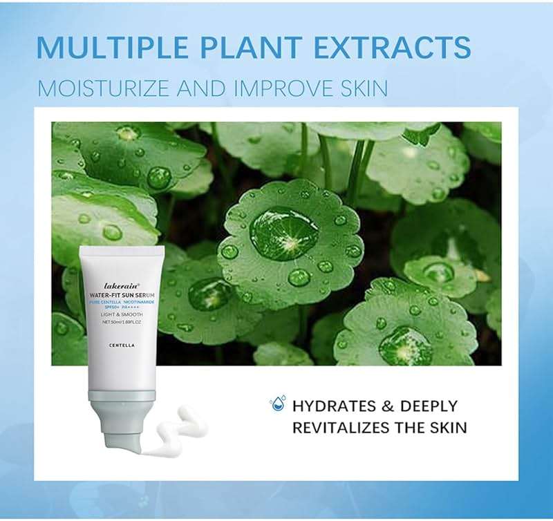 Centella Sunscreen SPF 50, Face Sun Screen Long-Lasting Protection, Cen-tella Madagascar Sunscreen, NO White Cast - Dry Oily Skincare,Moisturizing Non-Sticky Centella Water-Fit Sun Serum for All Skin - Image 5
