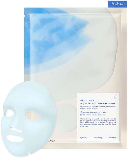 Dr.Althea Aqua Blue Hydration Mask | Reduce Facial Puffiness with Tannins | Sheet Mask for Long-Lasting Hydration | Vegan Korean Skincare (Pack of 4) - Image 1