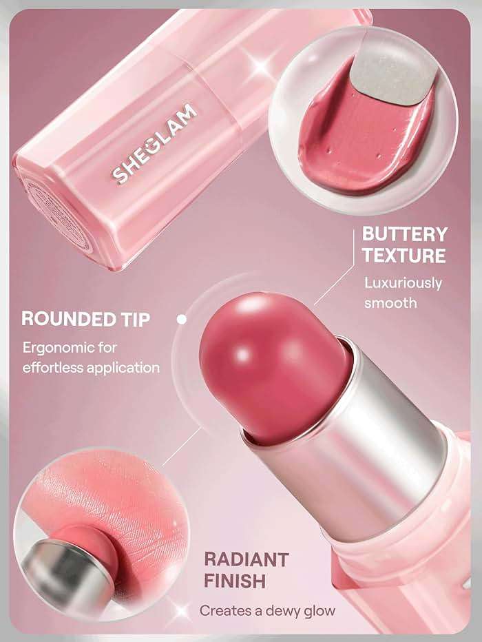 SHEGLAM Buttery Bliss Blush Stick Cream Milk Makeup Blush-Rose Ritual - Image 2