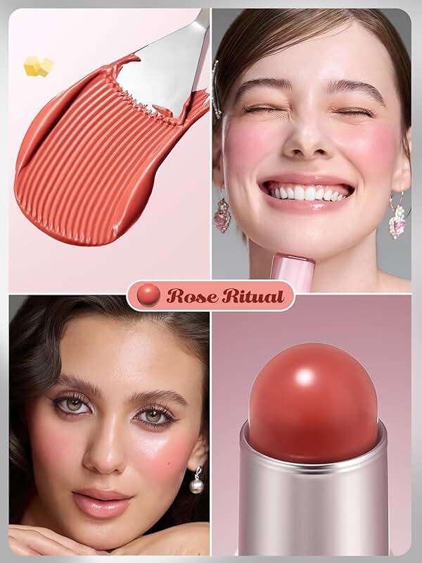 SHEGLAM Buttery Bliss Blush Stick Cream Milk Makeup Blush-Rose Ritual - Image 4