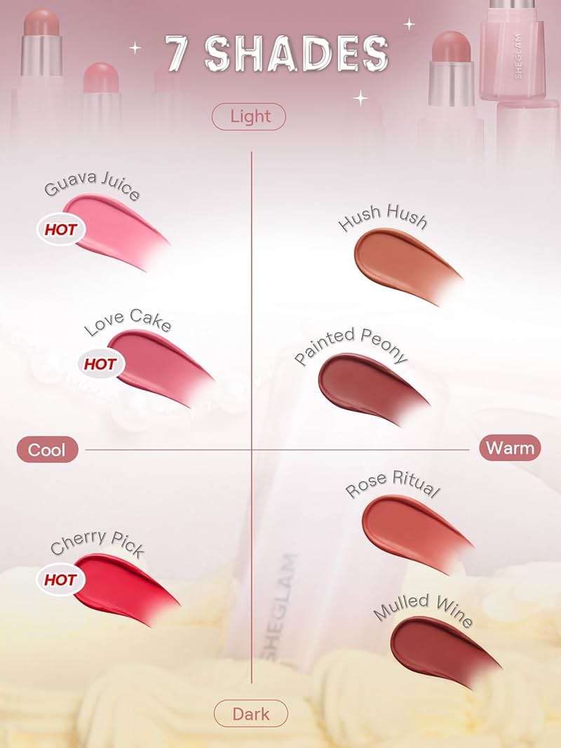 SHEGLAM Buttery Bliss Blush Stick Cream Milk Makeup Blush-Rose Ritual - Image 5