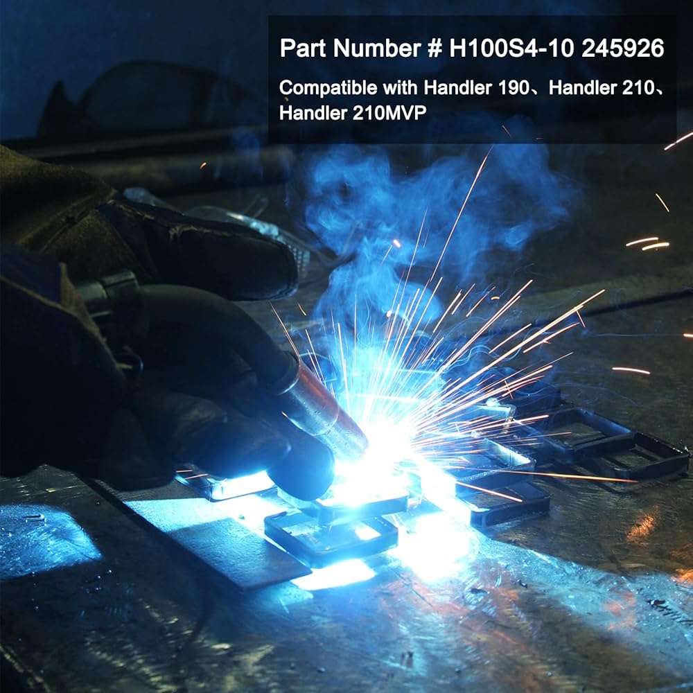 MIG Welding Gun Torch fits Hobart 245926 Hobart Handler 190/210/210MVP Mig Welders Parts,100A 15ft Hobart Welder Replacement Hobart H100S4-10 245926 with .030" .035" Tip-Nozzle-Diffuser - Image 6