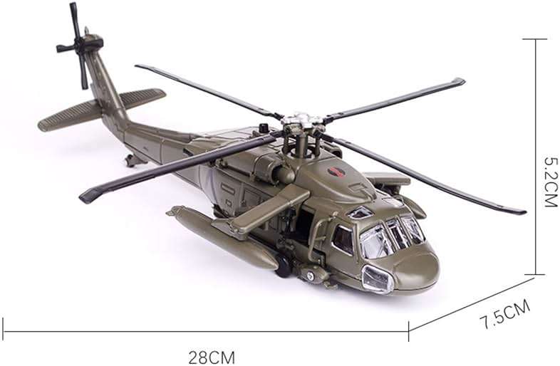 CRAFTLZ Helicopter for Adults, UH-60 1/64 Scale Alloy Helicopter Static Display Model with Light and Sound Effects - Image 2