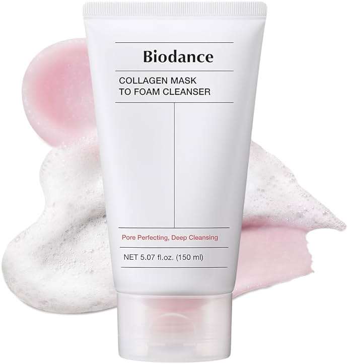 BIODANCE Collagen Mask To Foam Cleanser, 2-in-1 Pore Care and Hydrating Foaming Facial Cleanser for Sensitive Skin, Gentle Face Wash, Korean Skin Careㅣ5.07 fl. oz. (150 ml) - Image 1