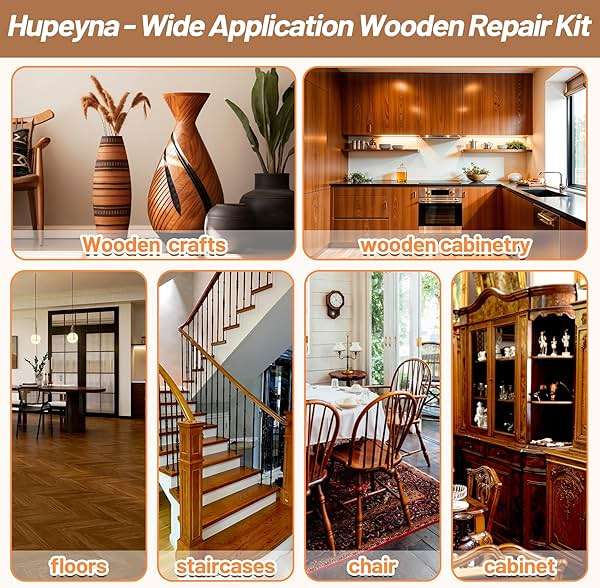 Wood Repair Kit, Wood Furniture Repair Kit, Wood Filler, Wood Putty and Beeswax- Repair Stains, Scratch, Cracks, Hole, Discoloration for Wooden Door, Table, Cabinet, Bed, Floor (Brown Series) - Image 6