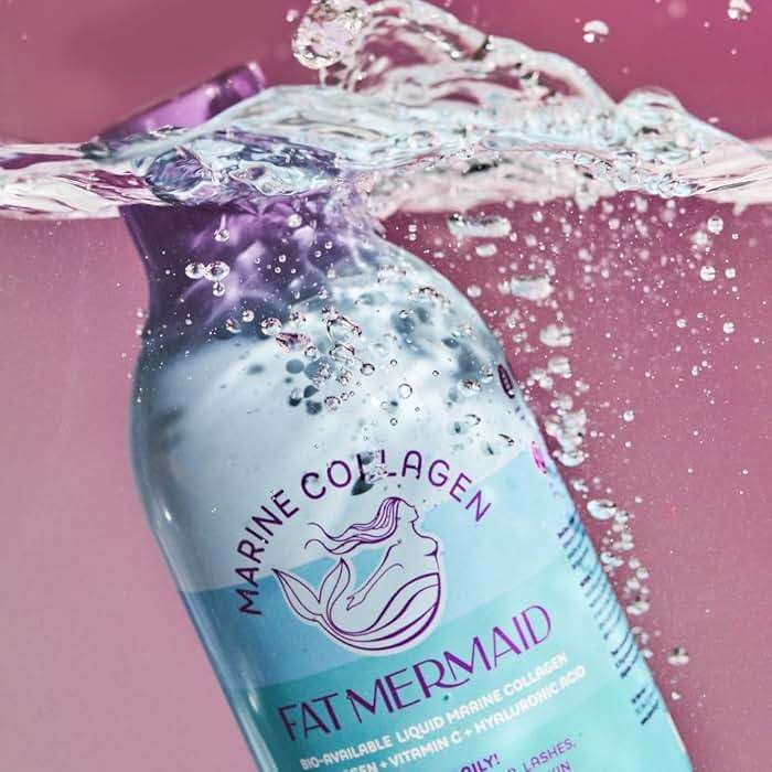 Fat Mermaid Bioavailable Liquid Marine Collagen Peptides Drink- Hyaluronic Acid & VIT C - Reduces Wrinkles - Thick Hair, Lashes, Brows, Nails - No Gluten, Dairy, Nut, Soy - Unflavored Sweet, 16.9 oz - Image 8