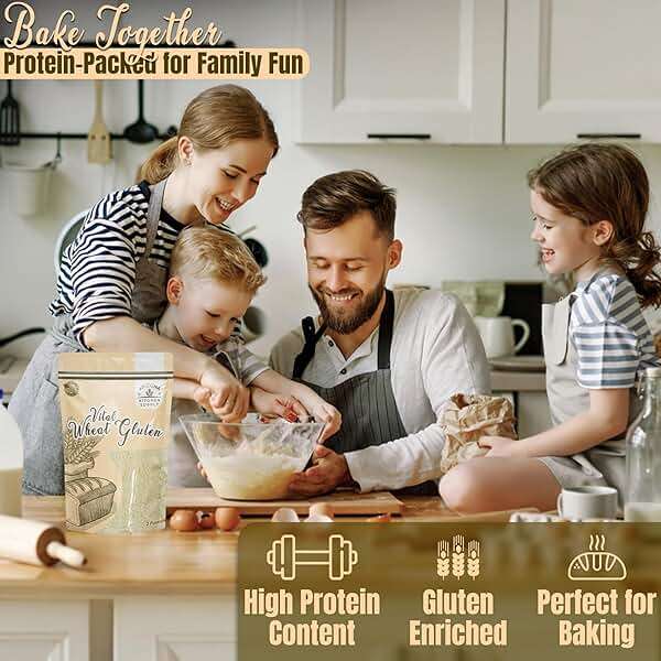 2.2 lb Vital Wheat Gluten | High-Protein, All-Natural Wheat Protein for Bread, Pizza Dough, Seitan, and More | Vegan & Keto-Friendly Baking Essential by Arizona Kitchen Supply - Image 5