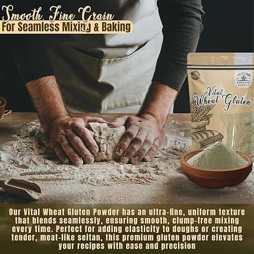 2.2 lb Vital Wheat Gluten | High-Protein, All-Natural Wheat Protein for Bread, Pizza Dough, Seitan, and More | Vegan & Keto-Friendly Baking Essential by Arizona Kitchen Supply - Image 6