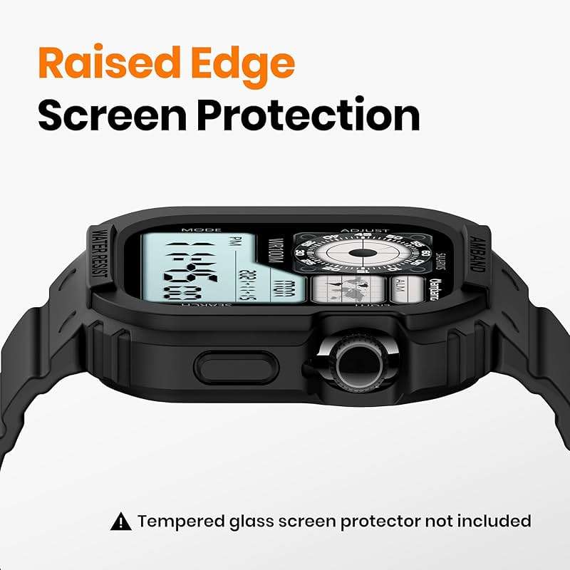 amBand E1 Sport Case Band for Apple Watch Ultra 3/2/1 & SE 3/2/1 & Series 11 10 9 8 7 6 5 4 3 49mm 46mm 45mm 44mm 42mm 41mm 40mm 38mm, Shockproof & Scratch Resistant Rugged Bumper for Men Women - Image 4