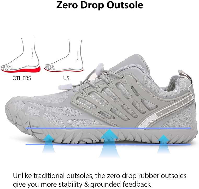 Hike Barefoot Shoes Women, Wide Toe Box Zero Drop Grounded Footwear, Minimalist Cross-Trainer Sneakers for Hiking, Running, Water Sports & Traveling - Image 2