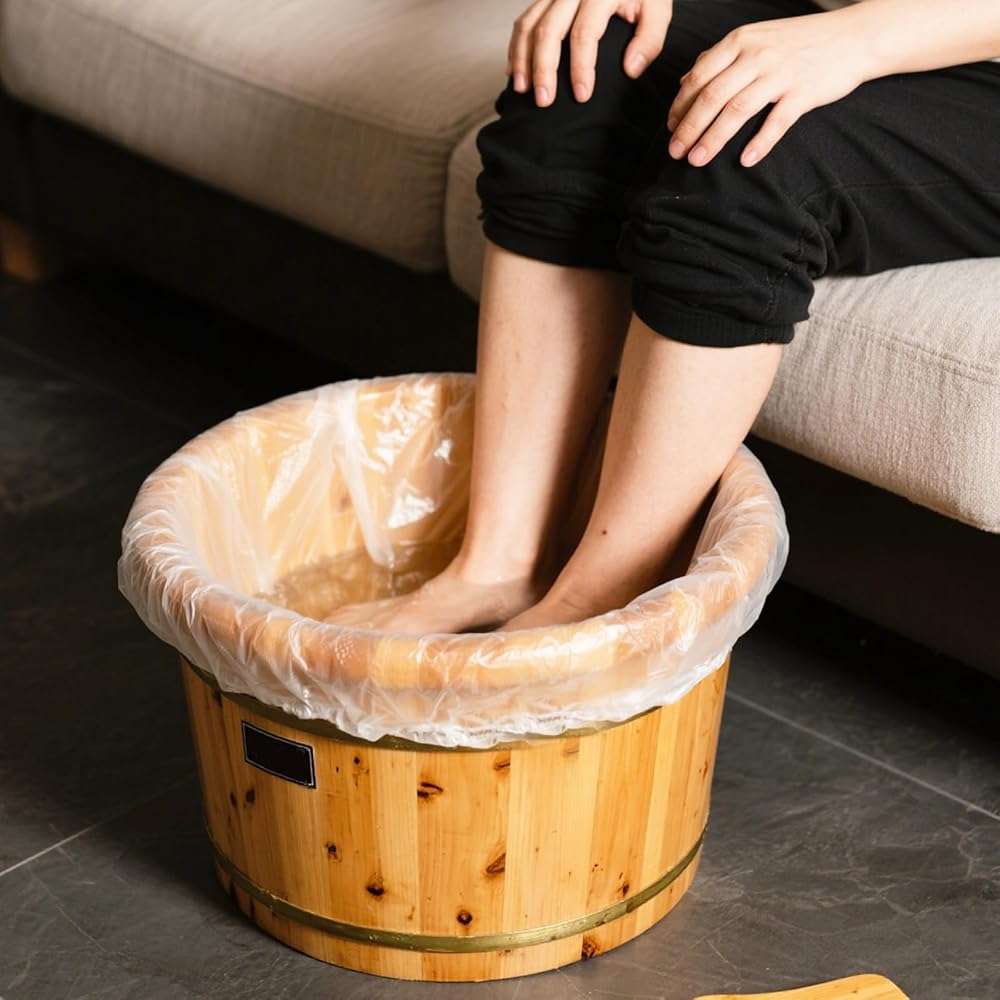 25 Pcs Transparent Pedicure Liners Disposable, Disposable Foot Tub Liner Portable Bath Bags with Retractable Belt, Portable Bath Bag, Can Be Used in Foot Bath Stores, SPA halls, Home Personal Care - Image 5