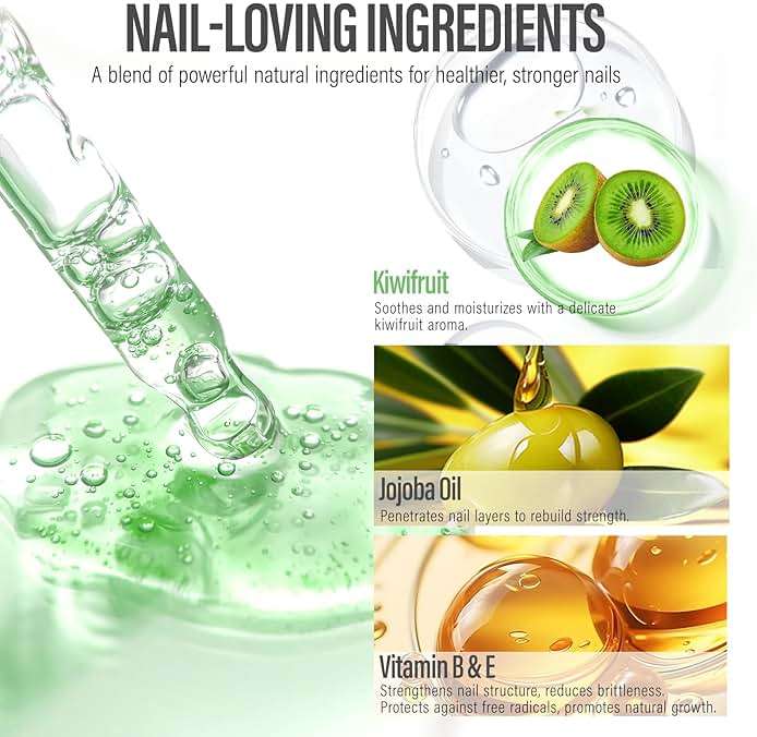 CHUCHU Vegan Cuticle Oil for Nail: Kiwi Scent Natural Vitamin B & E Nail Oil - Hydrates Moisturizes Repairs for Nails Damage Dry Cuticle 0.51 Fl Oz - Image 3