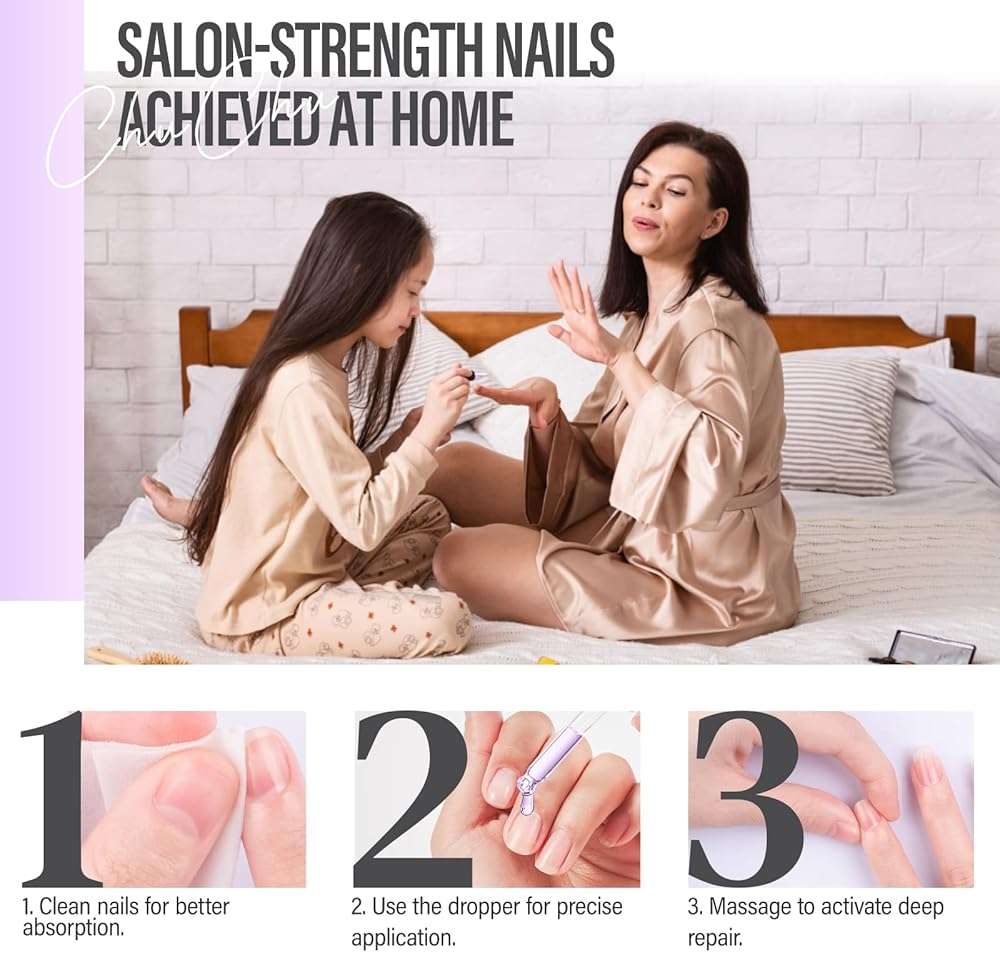 CHUCHU Nail Cuticle Oil Strengthener - Lavender Nail Repair Growth Moisturizing Treatment - Natural Jojoba Vitamin B & E for Dry Cracked Nails - Image 6