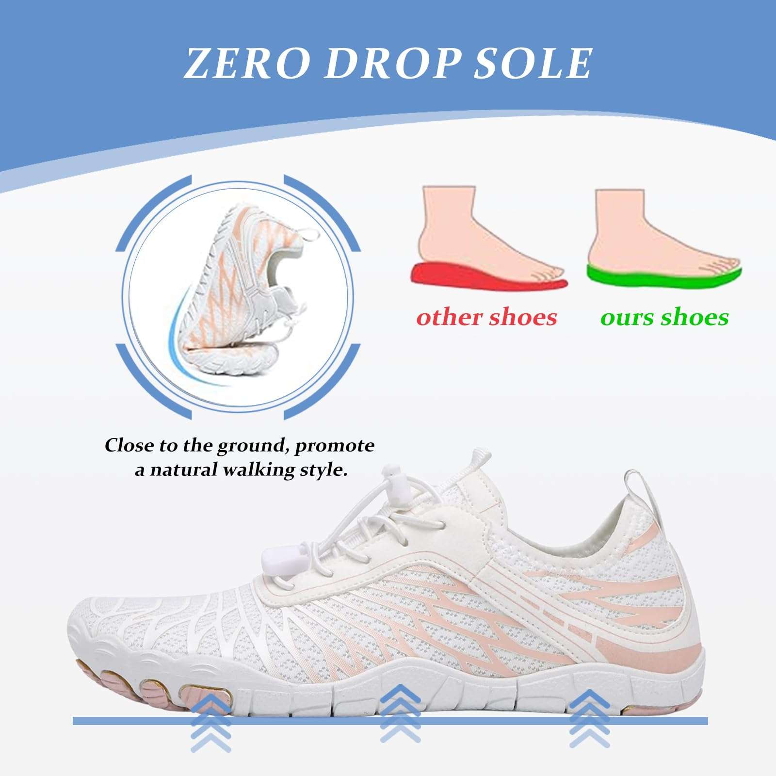Jmzb Hiking Barefoot Shoes,Wide Toe Water Shoes,Running Boots Sneakers,Athletic Footwear Trainer for Men/Women Unisex - Image 4