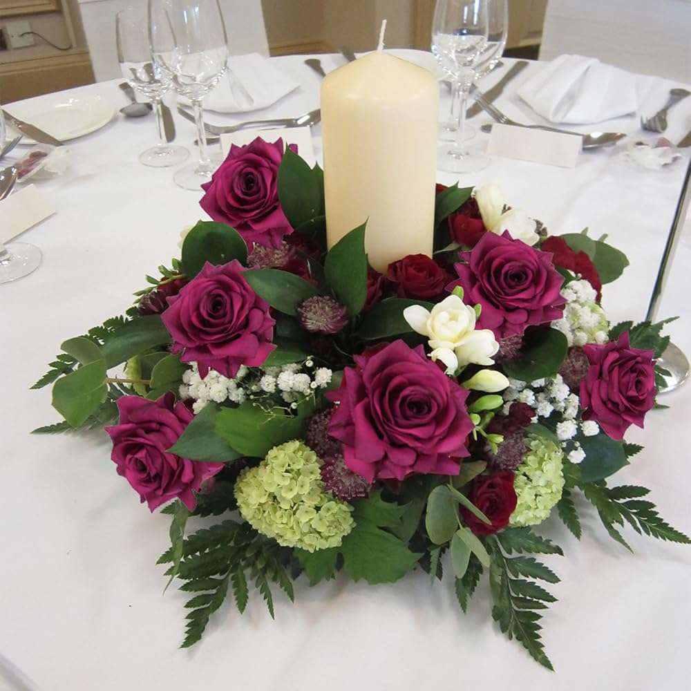 ICBOX 3PCS Fuchsia Roses Artificial Flowers 4.72" Real Touch Rose Large Flowers 25.6" Long Stem Silk Rose Artificial Flower for Wedding Bridal Bouquet Home Party Garden Decor(Fuchsia) - Image 7