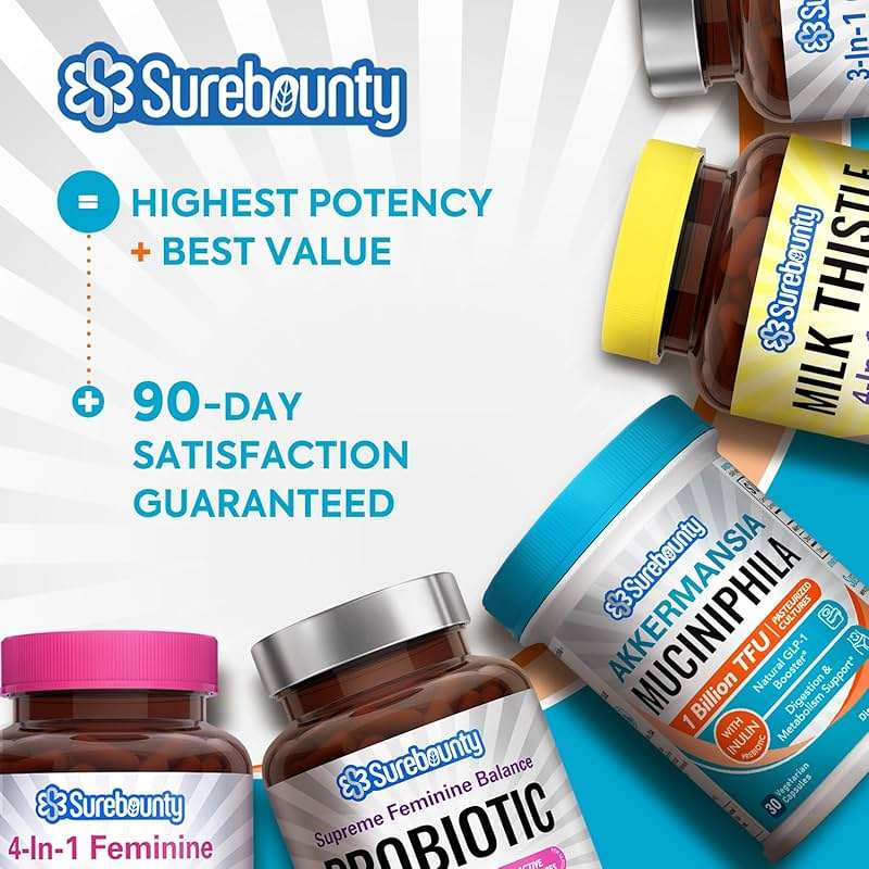 Surebounty Akkermansia Probiotic GLP-1, 1 Billion TFU, Akkermansia Muciniphila with Prebiotic Inulin, for Men & Women, Vegan, Non-GMO, 30 Caps - Image 8