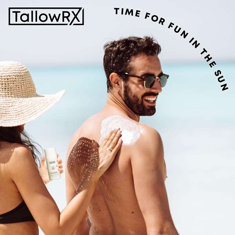 Tallow Sunscreen SPF 25 with Non Nano Zinc Oxide – Natural Mineral Sun Protection with Red Raspberry, Coconut Oil & Vit E – Reef Safe, Non Toxic & Moisturizing Sunblock for Face & Body – 3.4 oz - Image 5
