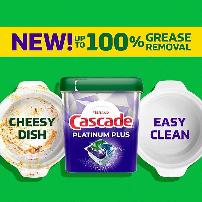 Cascade Platinum Plus Dishwasher Pods, Dishwasher Detergent, Dish Detergent Soap, Lemon, 47 Count - Image 9