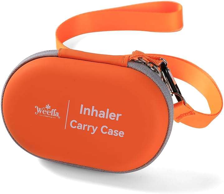 weefla Protective Carry Case for Inhalers, Compact Hard Shell, Medium | Clearly Labeled, Quick Access, Hard Shell Protection, Easy to Wipe Clean, for Allergy Emergencies & Daily Carry - Image 1
