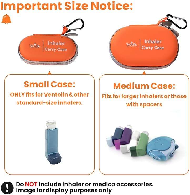 weefla Protective Carry Case for Inhalers, Compact Hard Shell, Medium | Clearly Labeled, Quick Access, Hard Shell Protection, Easy to Wipe Clean, for Allergy Emergencies & Daily Carry - Image 2